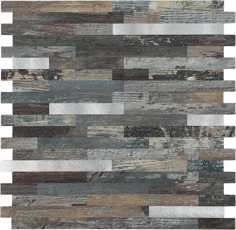 Midcard 10 Sheets Peel and Stick Backsplash PVC Wall Tile,for Kitchen Backsplash - Image 1